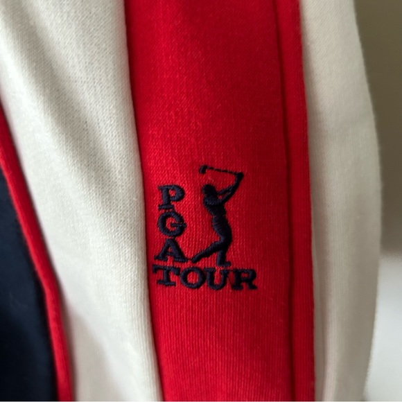 Vintage 80s 90s Men’s Red White and Blue Striped Sweatshirt - Picture 14 of 16